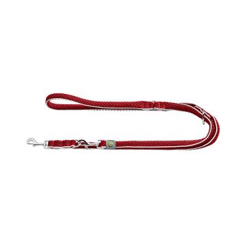 Correa roja ajustable multiposición para perro Hunter Hilo de 2 metros.