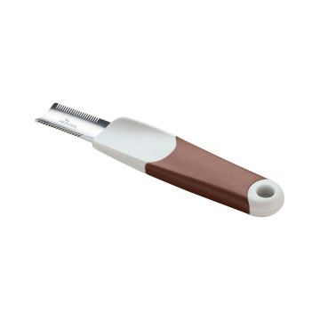 Cuchilla para stripping curva con mango ergonómico y hoja de acero inoxidable