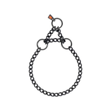 HS Sprenger Collar retorcido con restricción de acero inoxidable negro 2,5 mm