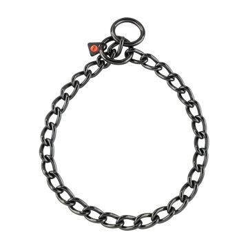 HS Sprenger Collar eslabón retorcido de acero inoxidable negro 4 mm