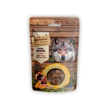 Bolsa de Natural Greatness Galletas para soporte digestivo con pavo, calabaza y boniato.