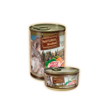 Natural Woodland Ganso con brócoli y zanahorias