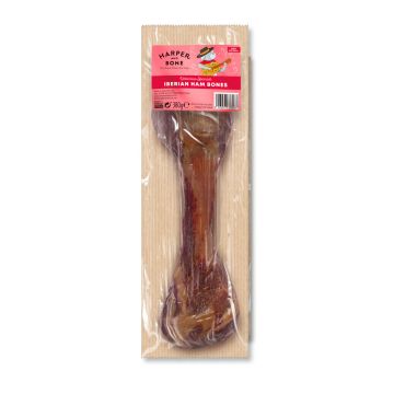 Hueso de jamón ibérico 100% natural para perros de la marca Harper & Bone.