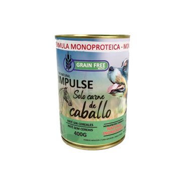 Impulse Húmedo – Paté de Caballo 97% – Alimento húmedo completo para perros con proteína hipoalergénica y alta digestibilidad – Zona K9