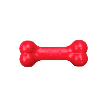 Hueso Kong Goodie Bone rojo de caucho natural vista frontal aislado