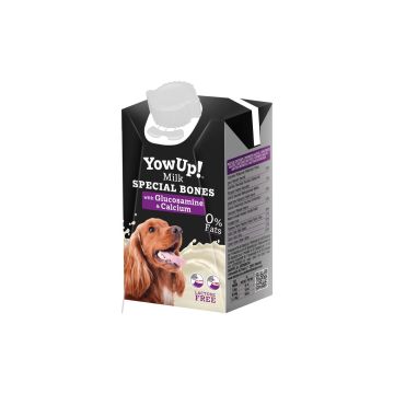 YowUp! Milk para perros 250ml – Leche sin lactosa ni grasa, con calcio, glucosamina y condroitina. Fortalece huesos y articulaciones – Zona K9
