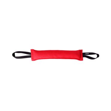 Dingo Gear Mordedor rojo de tela francesa con dos asas 45 cm x 8 cm