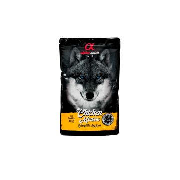 Mousse de pollo para perros – Alimento húmedo completo con 95 % de pollo, incluyendo carne, hígado y corazón. Rico en nutrientes esenciales – Zona K9
