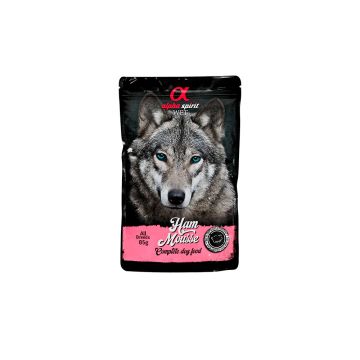 Mousse de jamón para perros – Alimento húmedo completo con 95 % de carne de cerdo, pulmón e hígado. Rico en proteínas y nutrientes esenciales – Zona K9