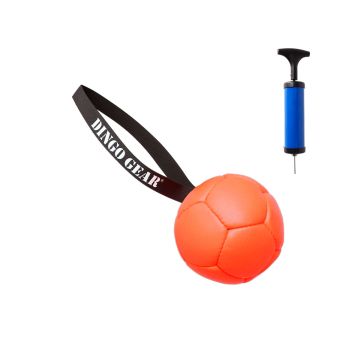 Dingo Gear Pelota inflable de ecopiel naranja con bomba