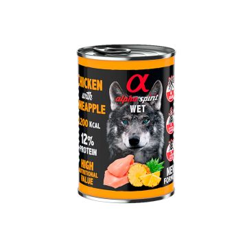 Alpha Spirit Alimento húmedo de pollo con piña 400 g