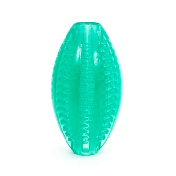 Pelota dental para perro con forma de rugby de TPR 9 cm