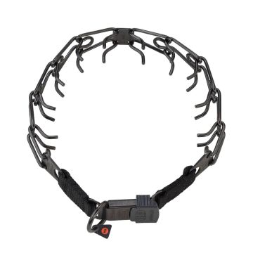 HS Sprenger Collar Ultra-Plus ClicLock de acero inoxidable negro