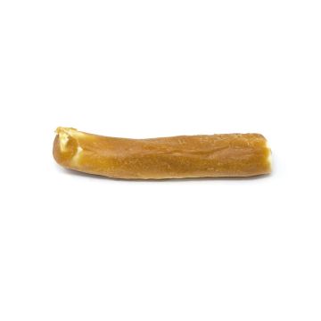 Stick masticable de colágeno con pollo NutraDog talla M color ocre sobre fondo blanco