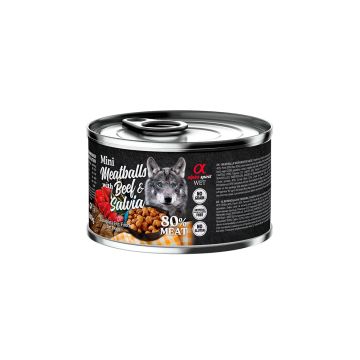 Albóndigas de Ternera y Salvia 200g – Alimento húmedo premium para perros adultos, con carne fresca y salvia aromática – Zona K9