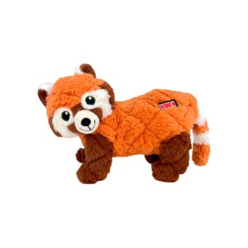 Primer plano cara simpática peluche KONG Panda Rojo ojos bordados seguros