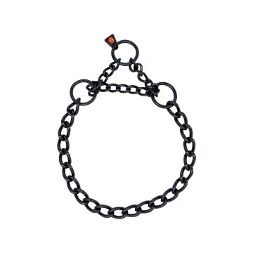HS Sprenger Collar eslabón retorcido con restricción de acero inoxidable negro 4 mm