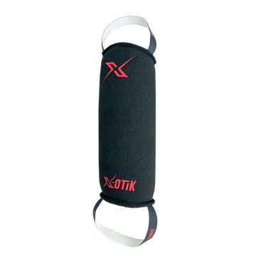 Gama de motivadores cilíndricos X-OTIK PowerBiteRoll negros en tela francesa, tamaños 20cm y 30cm con doble asa