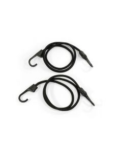 Gomas expansoras negras con gancho para fijación de redes o lonas al coche, pack de 2 unidades de 50 cm