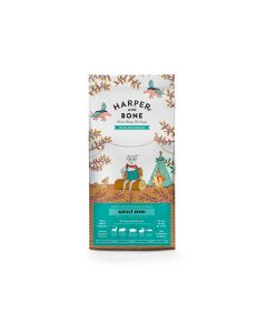 Bolsa de pienso sin cereales para perros de raza pequeña Harper & Bone Adult Mini Wild Mountain.